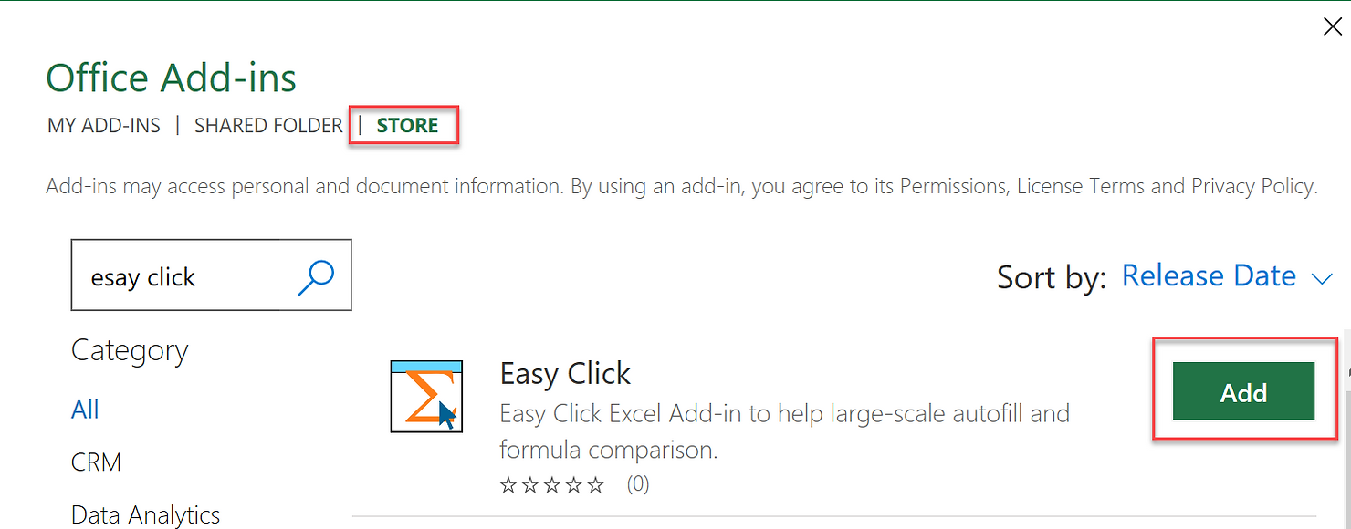How to Install Easy Click Add-in