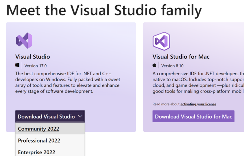 Armadillo with Visual Studio Community 2022